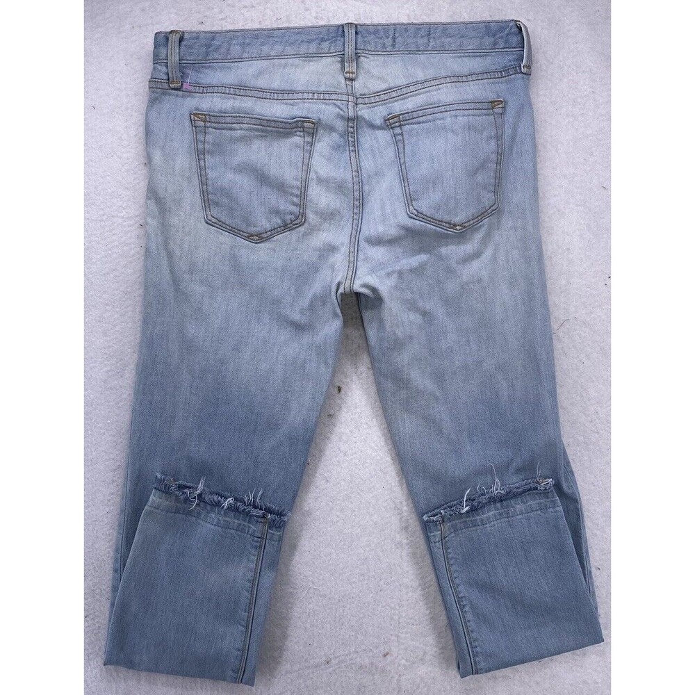 Gap 1969 Real Straight Light Wash Raw Hem Denim Jeans Women’s Size 30L (33x29) - Picture 12 of 12